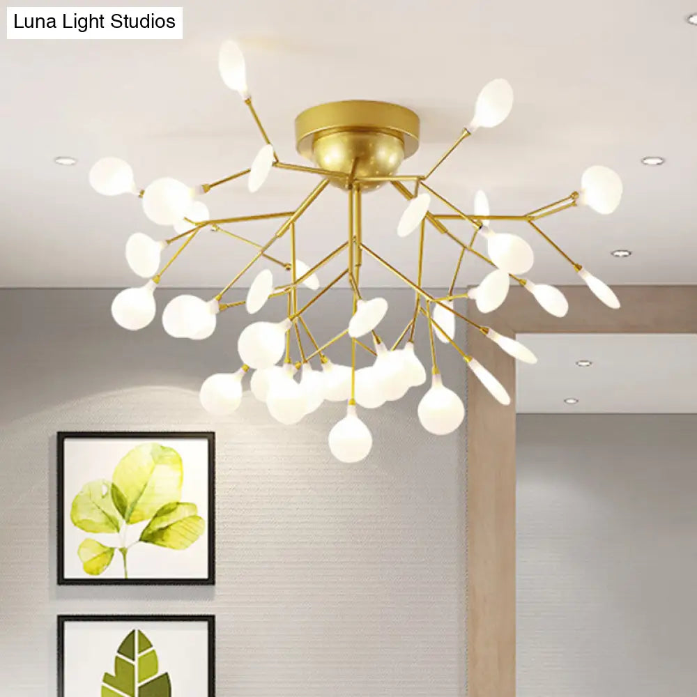 DecorBites™ DecorBites™ Metallic Tree Branch LED Ceiling Chandelier - Nordic Style Semi Flush Mount
