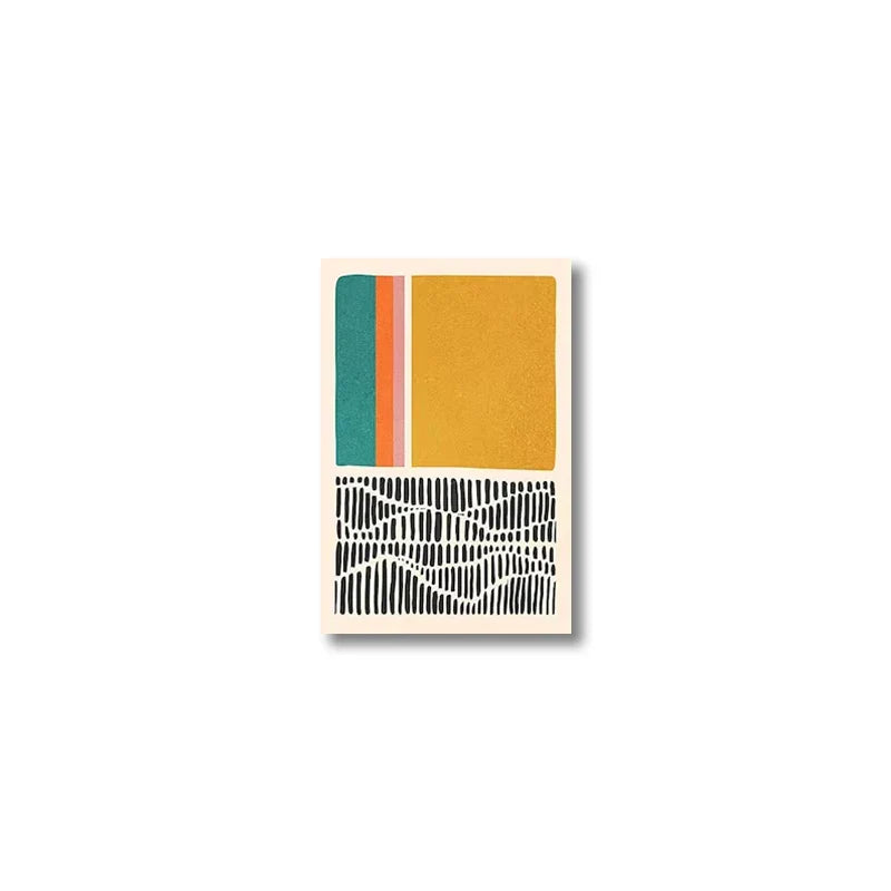 Mid Century Abstract Color Block Wall Art Set - CJ50038-1 / 50x70cm no frame