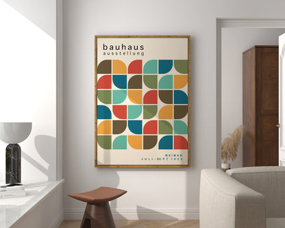 Mid Century Geometric Canvas Print for Home Decor - Posters