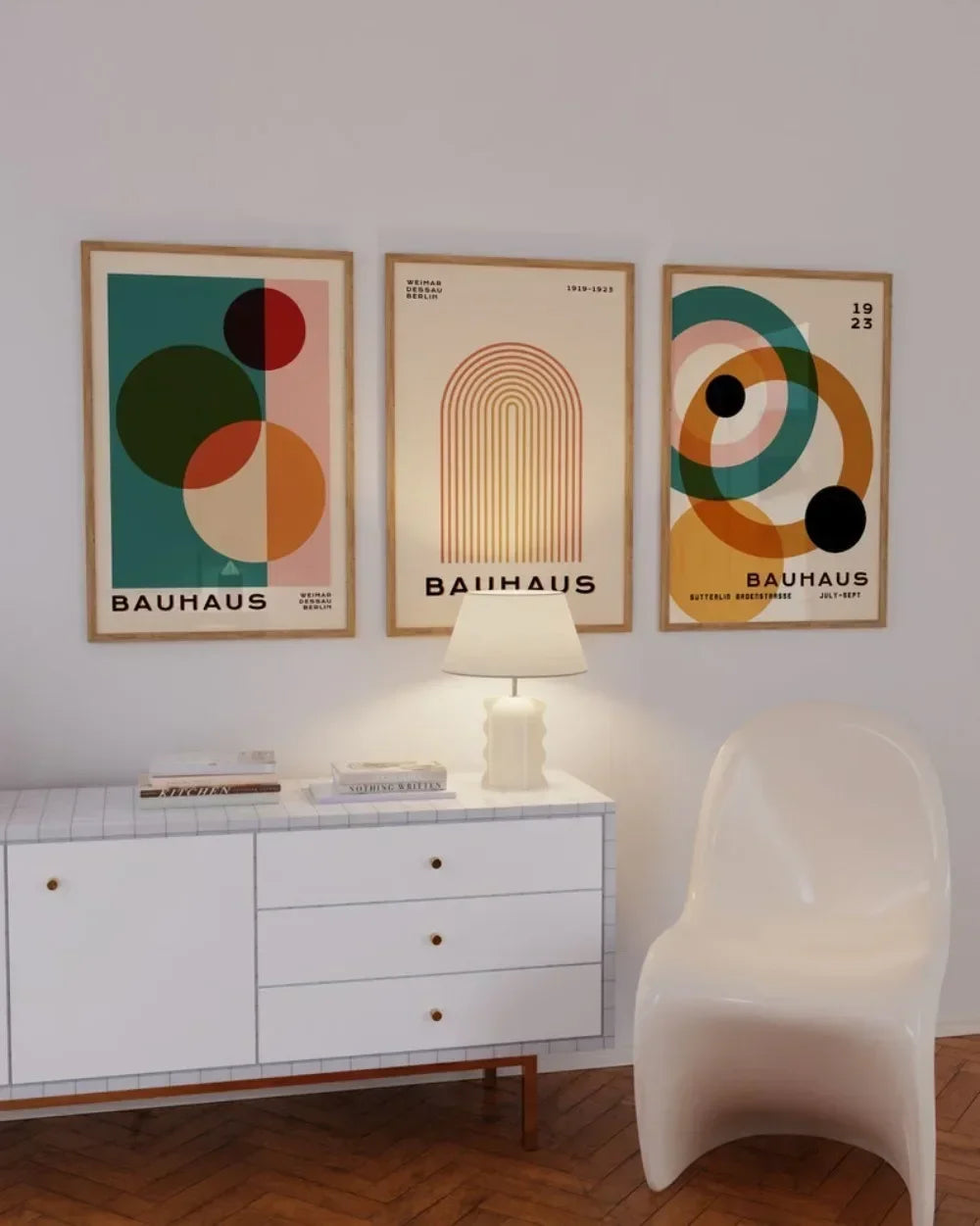 Mid Century Modern Geometric Wall Art Set