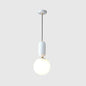 Milky Glass Ball Pendant Lamp - Simplicity 1-Bulb Fixture for Living Room Lighting