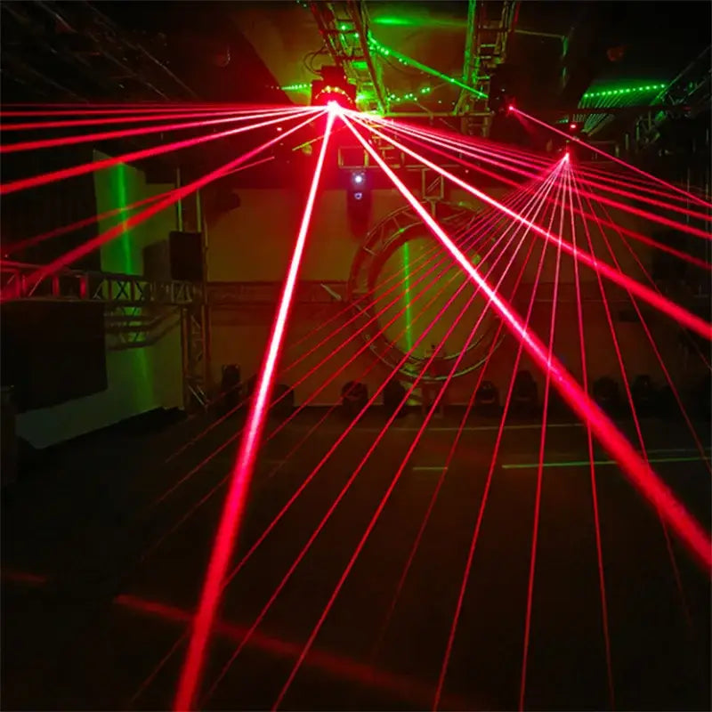 Mini black red green laser light moving head projecting dynamic beam red green patterns for nightclub party room