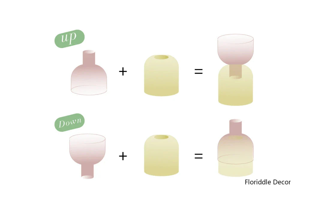 Mini Glass Vase Set for Plants and Candles - Vase
