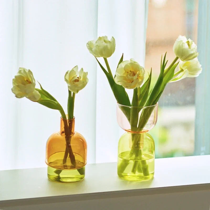 Mini Glass Vase Set for Plants and Candles - Vase