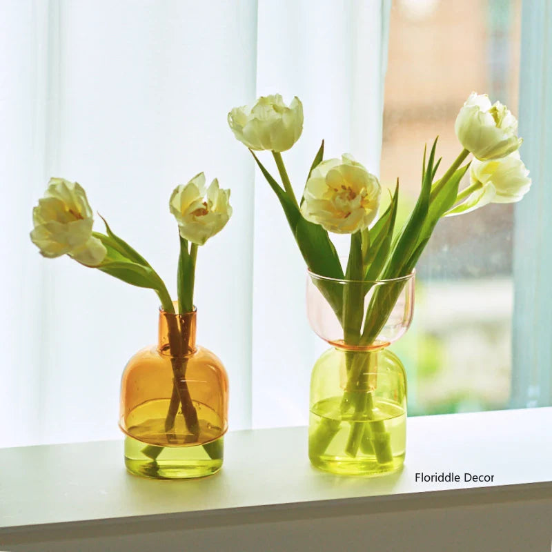 Mini Glass Vase Set for Plants and Candles