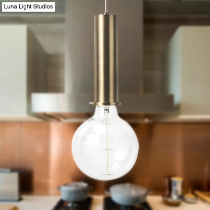 Mini Hanging Macaron Loft Metal Pendant Light - Single Light in Black/Blue/Pink/White - Perfect for Cafes