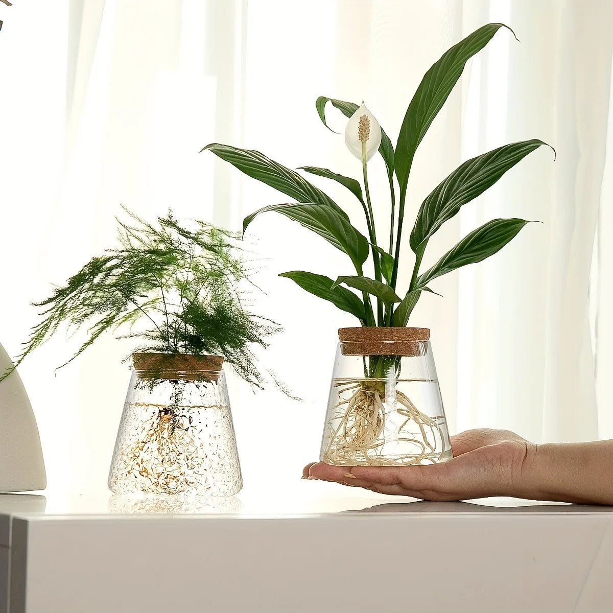 Mini Nordic Glass Hydroponic Planter Tray - Vase