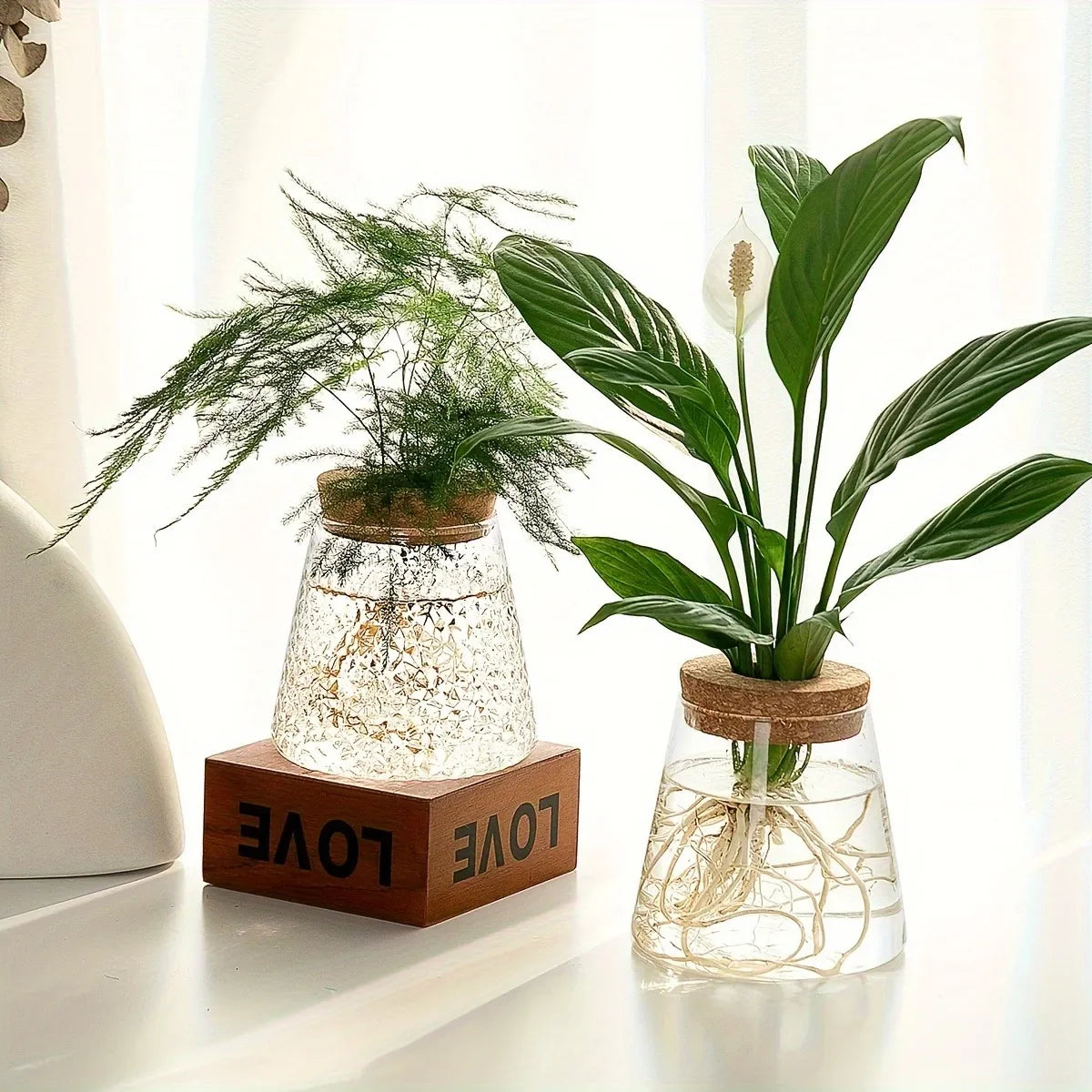 Mini Nordic Glass Hydroponic Planter Tray - Vase