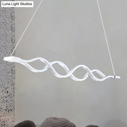 وحدة إضاءة جزيرة LED أكريليكية بسيطة من DecorBites™ مزودة بـ 2/4 ضوء - تصميم موجات بيضاء بإضاءة دافئة/بيضاء