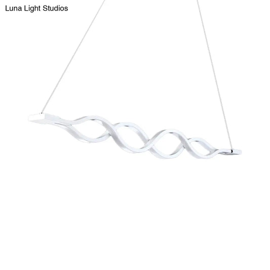 وحدة إضاءة جزيرة LED أكريليكية بسيطة من DecorBites™ مزودة بـ 2/4 ضوء - تصميم موجات بيضاء بإضاءة دافئة/بيضاء