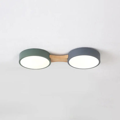 DecorBites™ DecorBites™ Minimal Acrylic LED Flush Mount Ceiling Light with Wood Arm