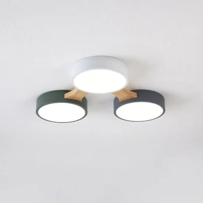 DecorBites™ DecorBites™ Minimal Acrylic LED Flush Mount Ceiling Light with Wood Arm
