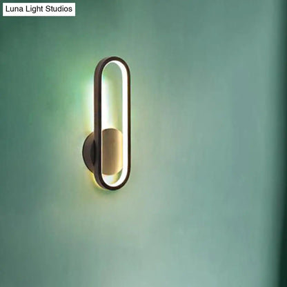 DecorBites™ DecorBites™ Minimal Acrylic LED Wall Sconce - Black/White - Living Room Lighting - White/Warm Light