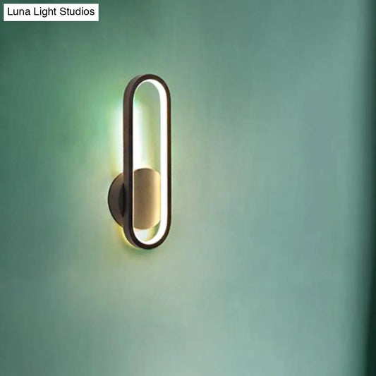 DecorBites™ DecorBites™ Minimal Acrylic LED Wall Sconce - Black/White - Living Room Lighting - White/Warm Light