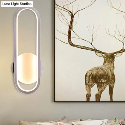 DecorBites™ DecorBites™ Minimal Acrylic LED Wall Sconce - Black/White - Living Room Lighting - White/Warm Light