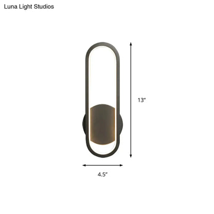 DecorBites™ DecorBites™ Minimal Acrylic LED Wall Sconce - Black/White - Living Room Lighting - White/Warm Light