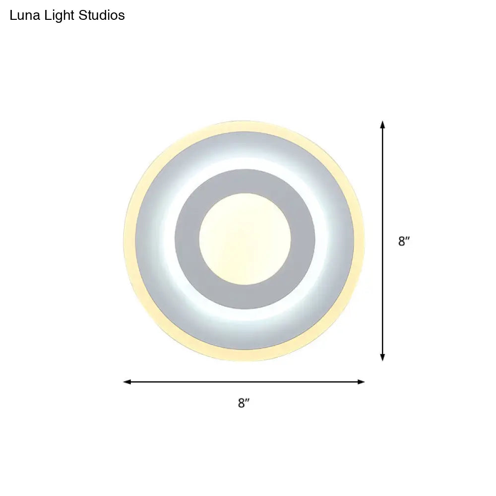 DecorBites™ DecorBites™ Minimal Acrylic LED Wall Sconce Light - Round/Square, Energy-Saving, White/Warm Lighting