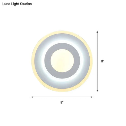 DecorBites™ DecorBites™ Minimal Acrylic LED Wall Sconce Light - Round/Square, Energy-Saving, White/Warm Lighting
