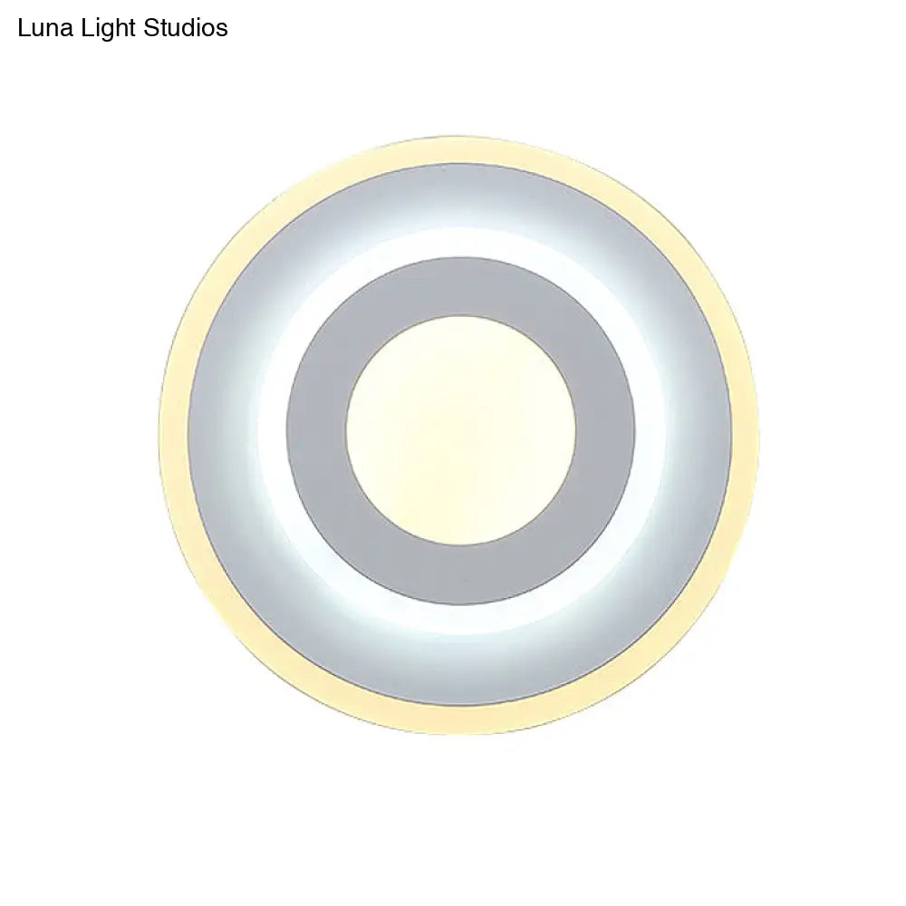 DecorBites™ DecorBites™ Minimal Acrylic LED Wall Sconce Light - Round/Square, Energy-Saving, White/Warm Lighting