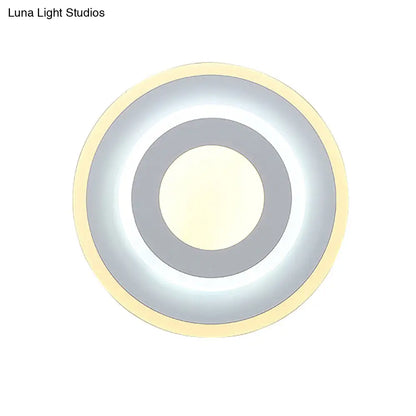 DecorBites™ DecorBites™ Minimal Acrylic LED Wall Sconce Light - Round/Square, Energy-Saving, White/Warm Lighting