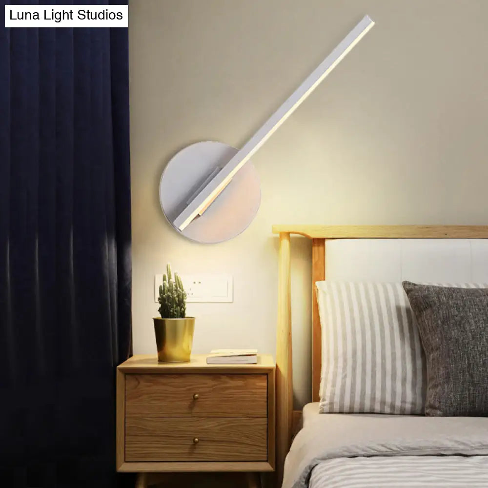DecorBites™ DecorBites™ Minimal Black/White Linear LED Wall Lamp for Bedroom with Warm/White Light