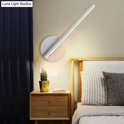 DecorBites™ DecorBites™ Minimal Black/White Linear LED Wall Lamp for Bedroom with Warm/White Light