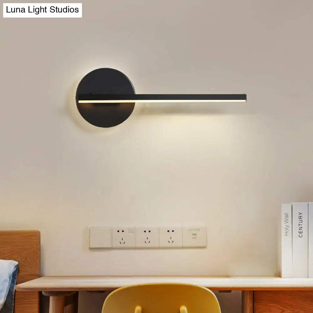 DecorBites™ DecorBites™ Minimal Black/White Linear LED Wall Lamp for Bedroom with Warm/White Light