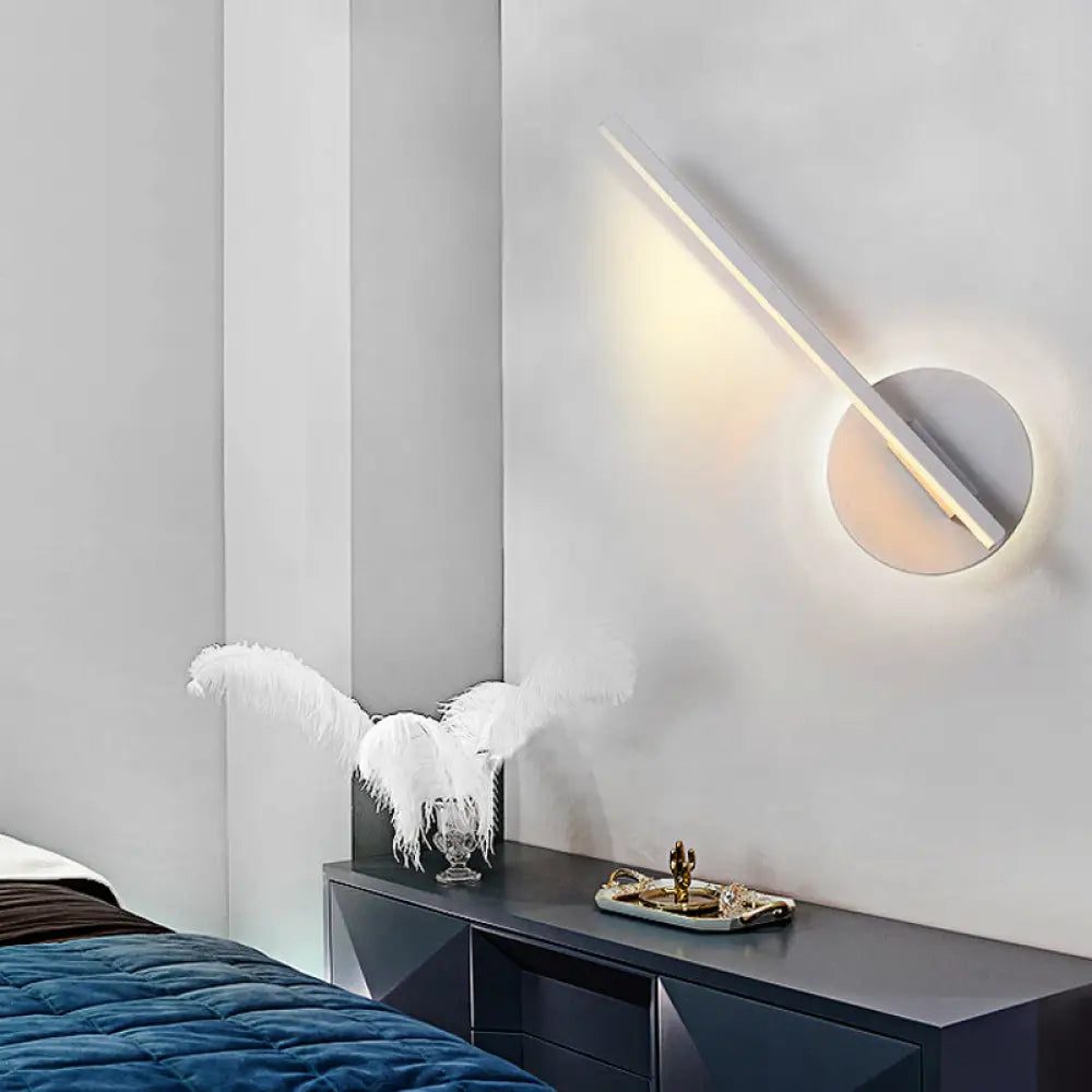 DecorBites™ DecorBites™ Minimal Black/White Linear LED Wall Lamp for Bedroom with Warm/White Light