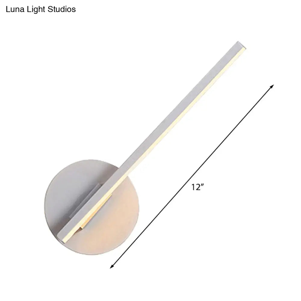 DecorBites™ DecorBites™ Minimal Black/White Linear LED Wall Lamp for Bedroom with Warm/White Light