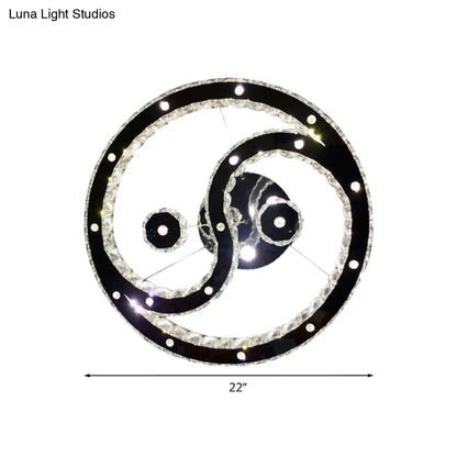 Lámpara de araña LED minimalista de cristal facetado - Acabado cromado - Luz cálida/blanca - Lámpara colgante de 8 diagramas