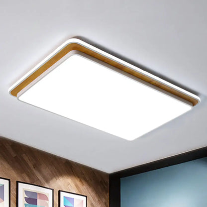 DecorBites™ DecorBites™ Minimal LED Metal Flush Mount Ceiling Lamp in Black/White - White/Warm Light