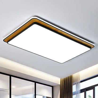 DecorBites™ DecorBites™ Minimal LED Metal Flush Mount Ceiling Lamp in Black/White - White/Warm Light