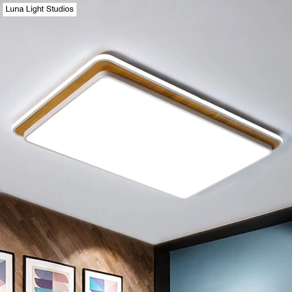 DecorBites™ DecorBites™ Minimal LED Metal Flush Mount Ceiling Lamp in Black/White - White/Warm Light