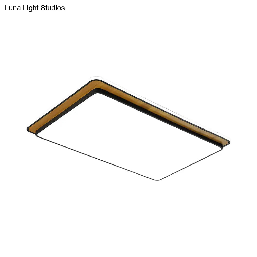 DecorBites™ DecorBites™ Minimal LED Metal Flush Mount Ceiling Lamp in Black/White - White/Warm Light