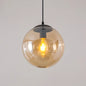 Minimalist 1-Head Glass Pendant Lamp for Restaurants with Sphere Shade