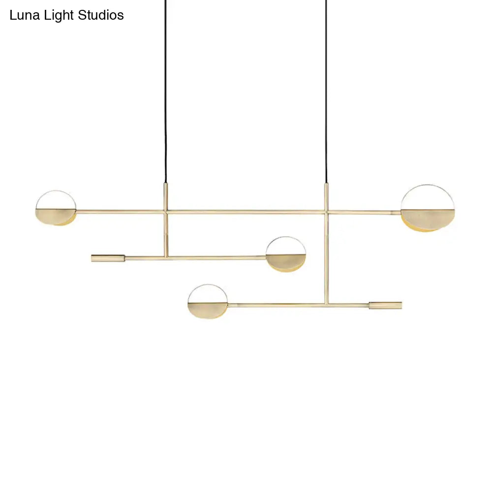 ديكوربايتس™ مصباح معلق بسيط بثلاثة أذرع مع 4 لمبات لجزيرة غرفة الطعام