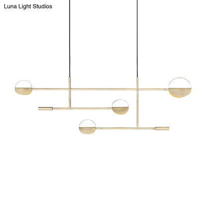 ديكوربايتس™ مصباح معلق بسيط بثلاثة أذرع مع 4 لمبات لجزيرة غرفة الطعام