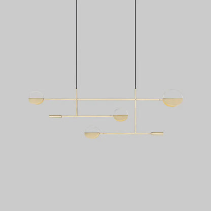 ديكوربايتس™ مصباح معلق بسيط بثلاثة أذرع مع 4 لمبات لجزيرة غرفة الطعام