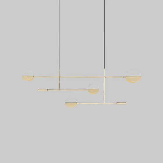 ديكوربايتس™ مصباح معلق بسيط بثلاثة أذرع مع 4 لمبات لجزيرة غرفة الطعام