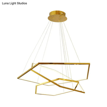 Minimalist 3-Tier LED Pendant Chandelier in Light Wood and Acrylic with Warm/Natural Light