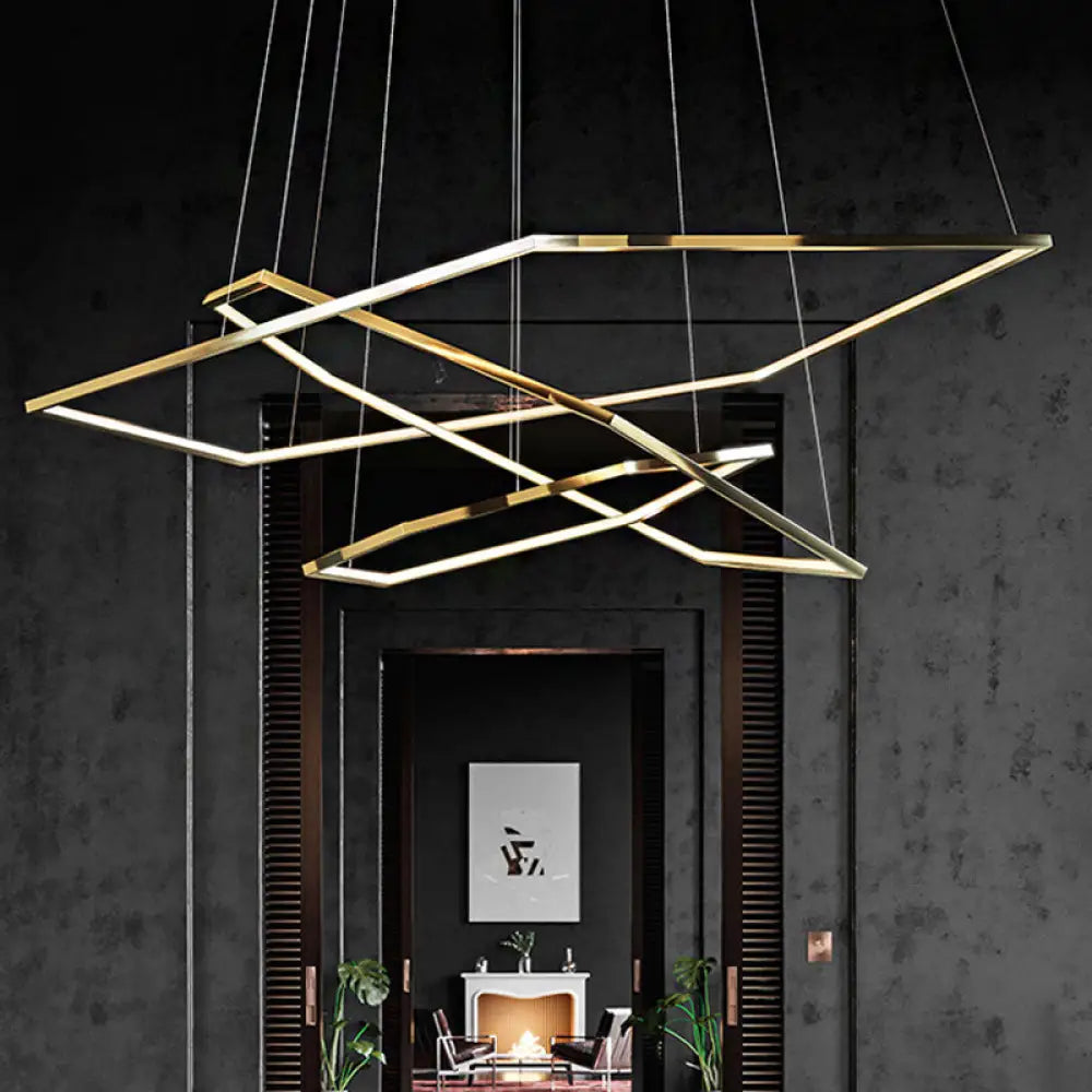 Minimalist 3-Tier LED Pendant Chandelier in Light Wood and Acrylic with Warm/Natural Light
