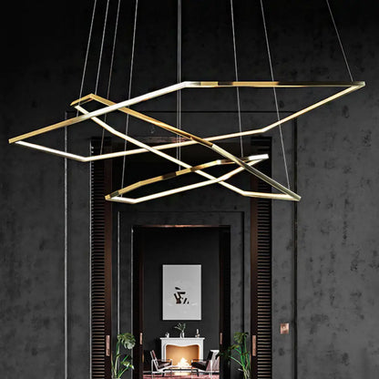 Minimalist 3-Tier LED Pendant Chandelier in Light Wood and Acrylic with Warm/Natural Light