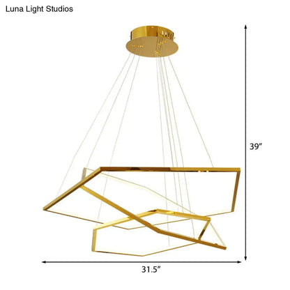 Minimalist 3-Tier LED Pendant Chandelier in Light Wood and Acrylic with Warm/Natural Light
