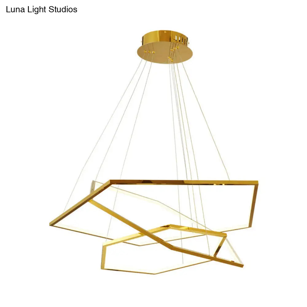 Minimalist 3-Tier LED Pendant Chandelier in Light Wood and Acrylic with Warm/Natural Light