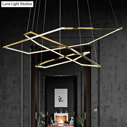 Minimalist 3-Tier LED Pendant Chandelier in Light Wood and Acrylic with Warm/Natural Light