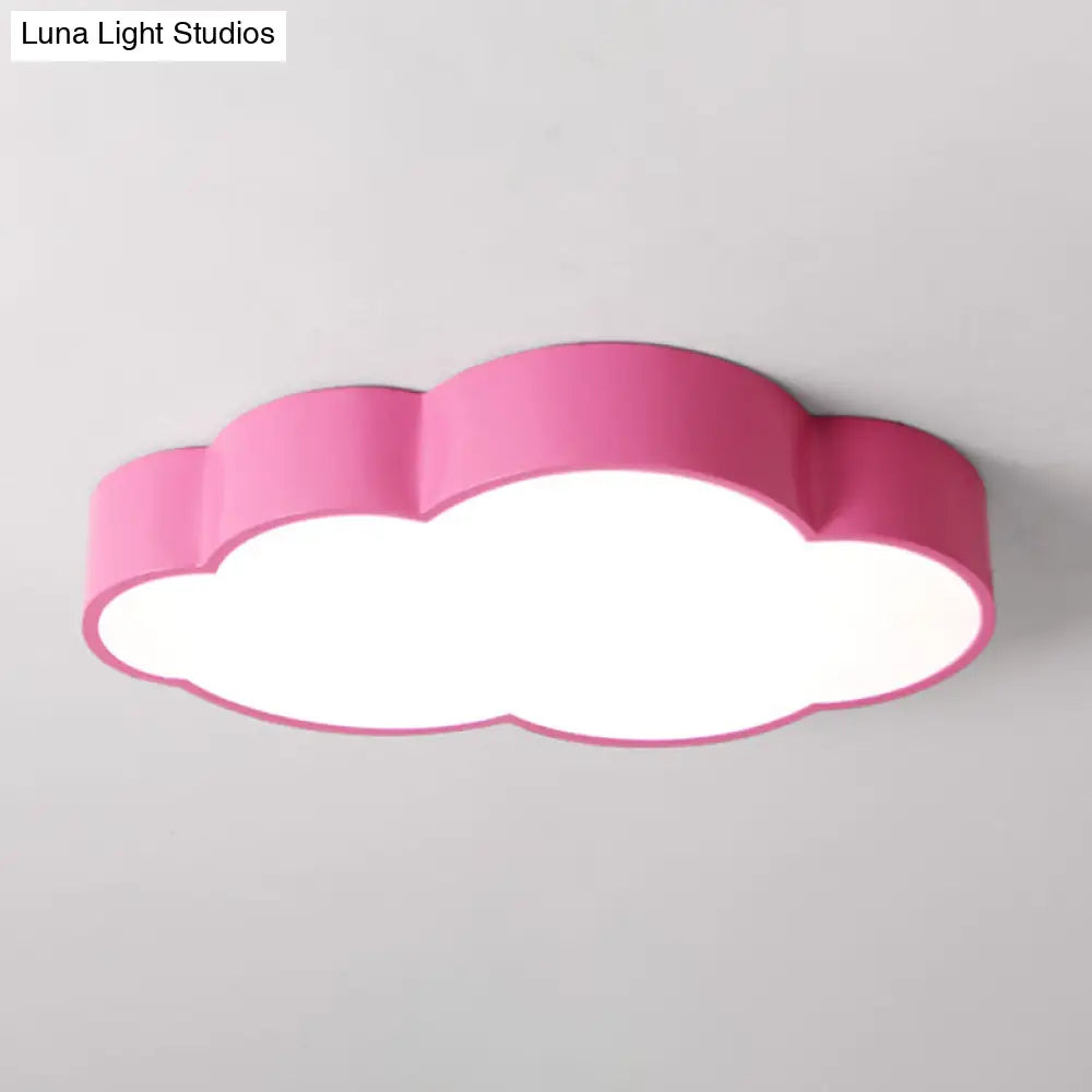 DecorBites™ DecorBites™ Minimalist Acrylic Flush Light with LED Cloud Shade for Nursery - Ceiling Fixture