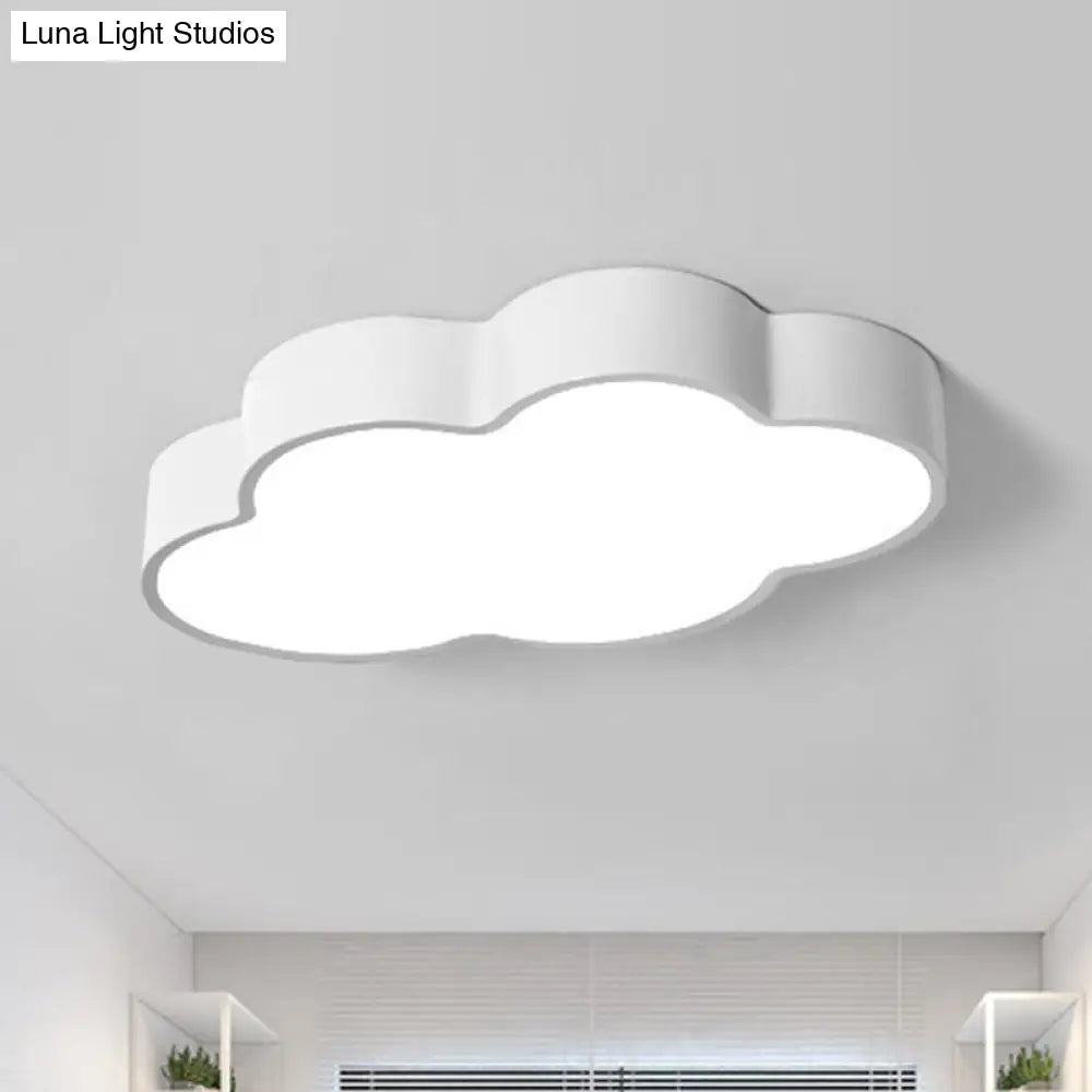 DecorBites™ DecorBites™ Minimalist Acrylic Flush Light with LED Cloud Shade for Nursery - Ceiling Fixture