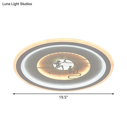 DecorBites™ DecorBites™ Minimalist Acrylic LED Flush Mount with Unique Lovers Pattern