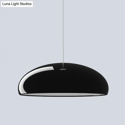 Minimalist Aluminum Bowl Pendant Light with 1 Black Light - Ceiling Fixture