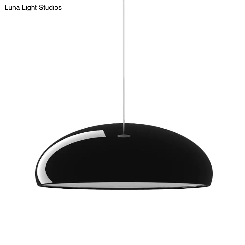 Minimalist Aluminum Bowl Pendant Light with 1 Black Light - Ceiling Fixture